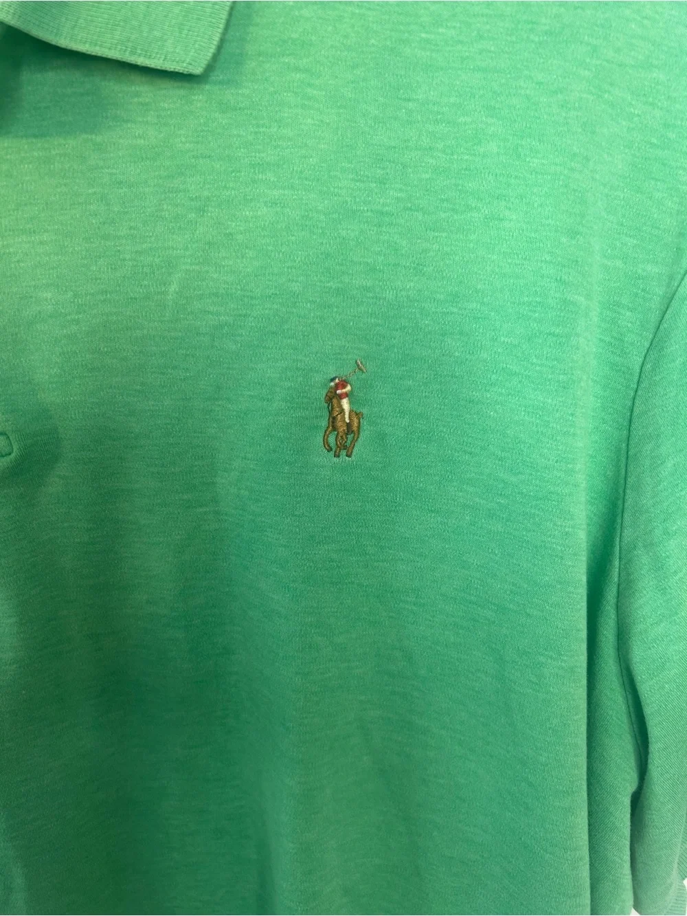 Polo Ralph Lauren Men’s Soft Touch Polo Shirt in Palm Green Heather, Size XL